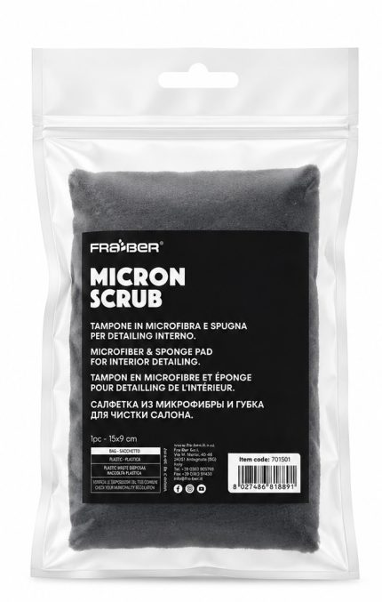 FRA-BER Micron Scrub - Tampone in Microfibra e Spugna per Detailing interno