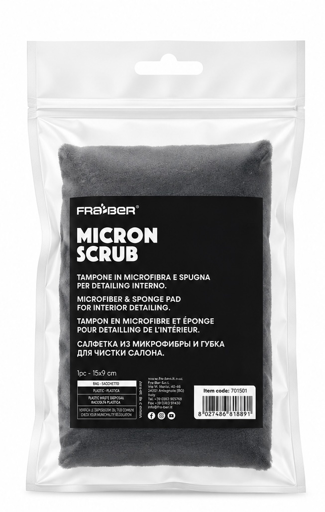 3f1041cf-fa47-4b0f-8fc6-313c6e019c6d FRA-BER Micron Scrub - Tampone in Microfibra e Spugna per Detailing interno - immagine 1