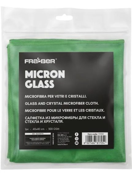 MICRON GLASS DI FRA-BER PANNO IN MICROFIBRA PER VETRI E FINESTRINI AUTO